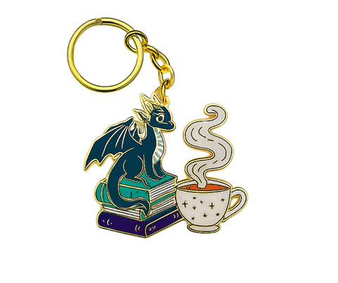 The Reading Dragon Keychain