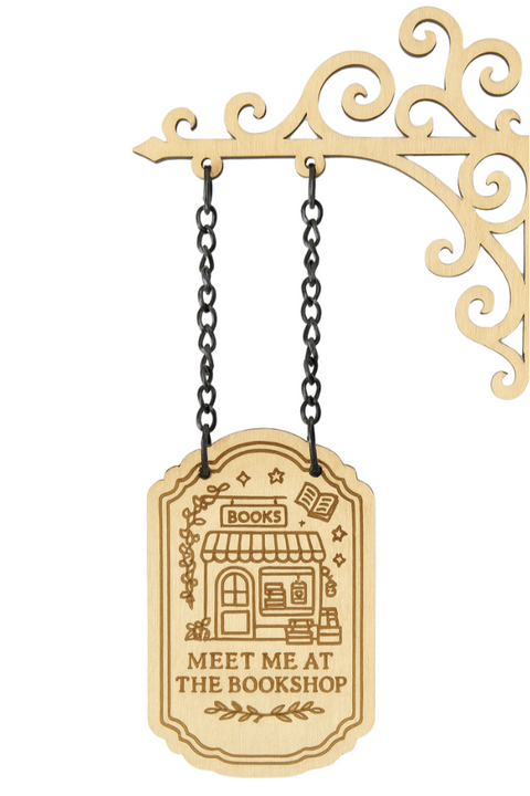Bookish Bookshelf Sign